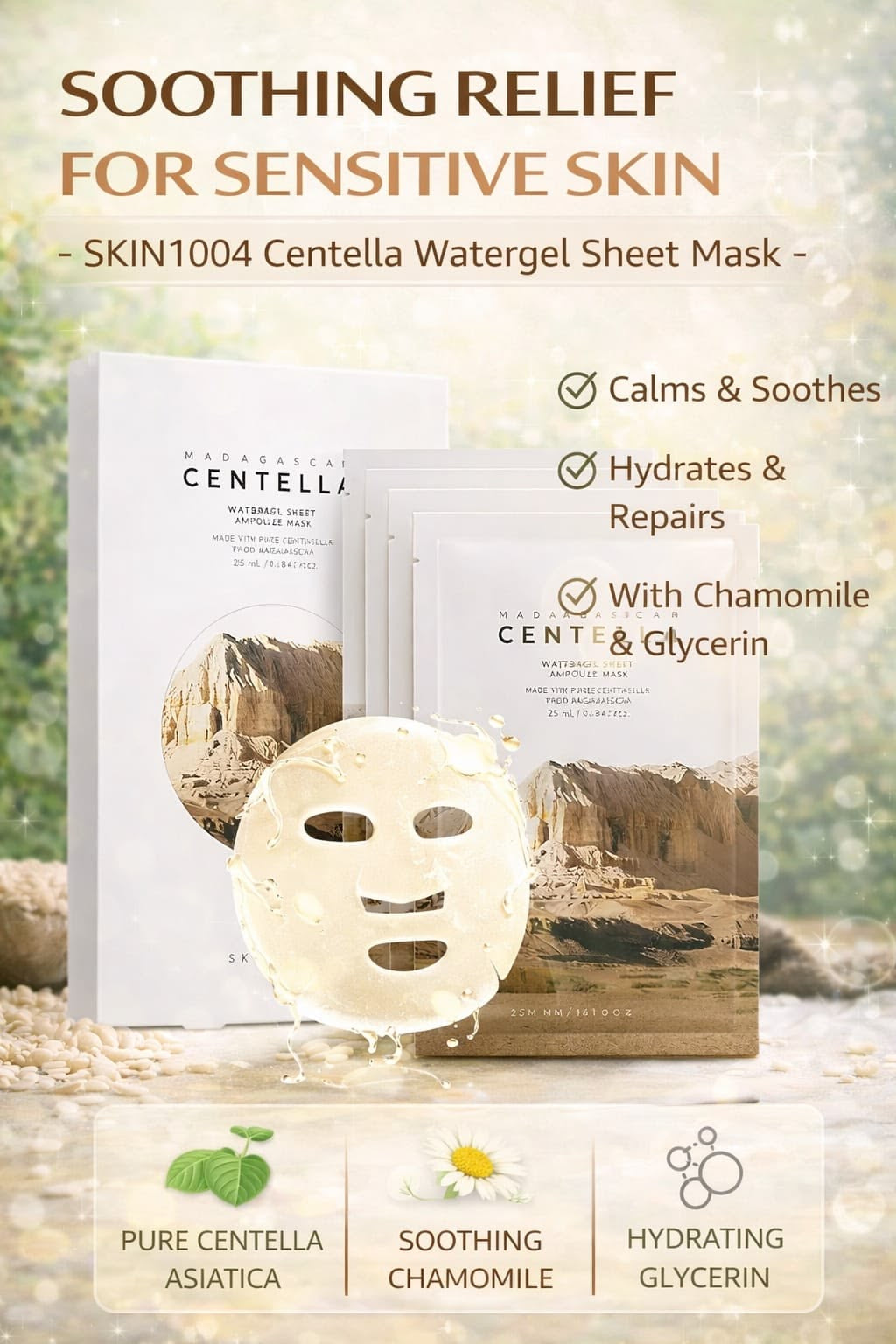 Madagascar Centella Watergel Sheet Ampoule Mask
