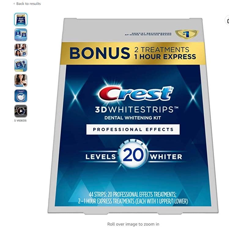 Crest 3D WhiteStrips professional effect 1 strip Main image