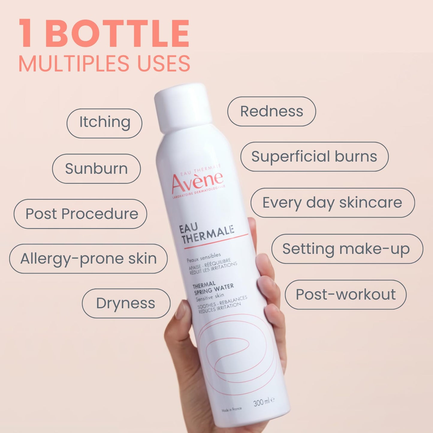 Thermal Spring Water, Soothing Calming Facial Mist Spray for Sensitive skin 300ml