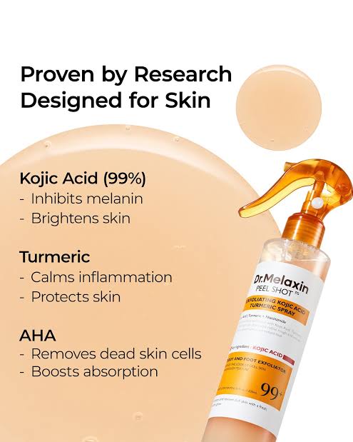 Dr. Melaxin Peel Shot Body and Foot Exfoliating Spray Kojic Acid