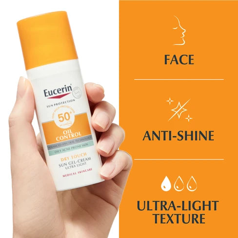 Eucerin Oil Control SPF 50+ Protective Cream-Gel, 50ml