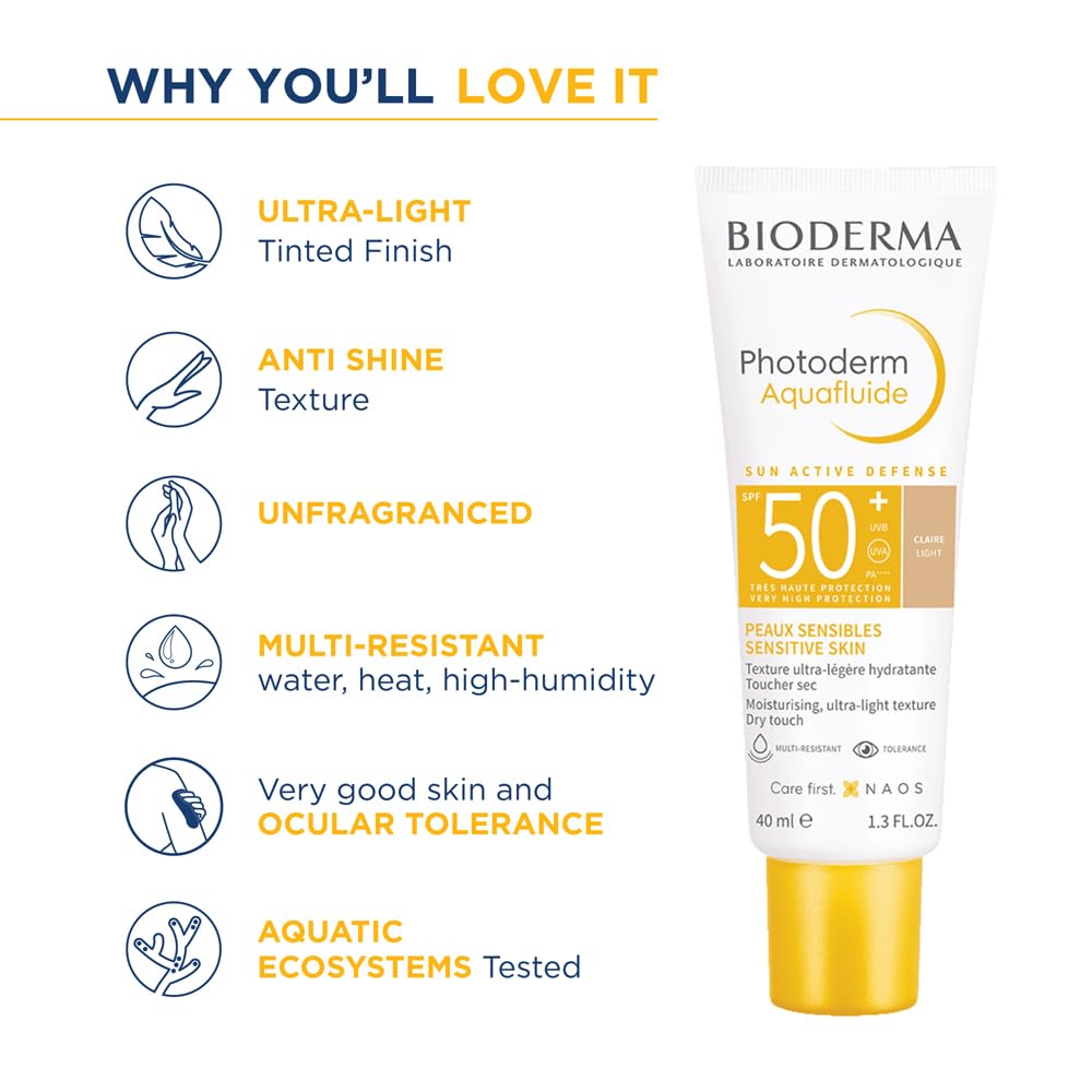 Bioderma Photoderm Aquafluid Sunscreen Spf50 Invisible 40ML