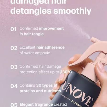 UNOVE NO WASH WATER AMPOULE TREATMENT