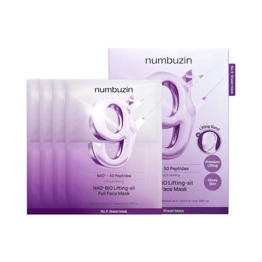 NUMBUZIN NO.9 NAD BIO LIFTING-SIL FULL FACE MASK 4pcs