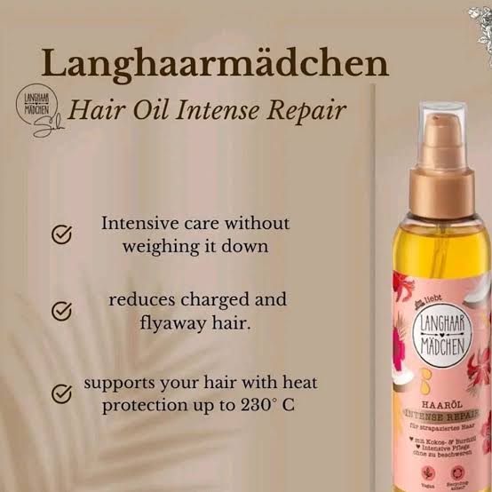 Langhaar Mädchen hair oil intense repair