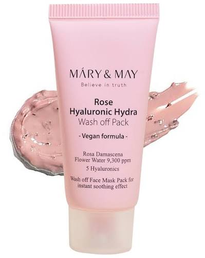 Mary&May rose hyaluronic hydra wash off mask mini(without box)