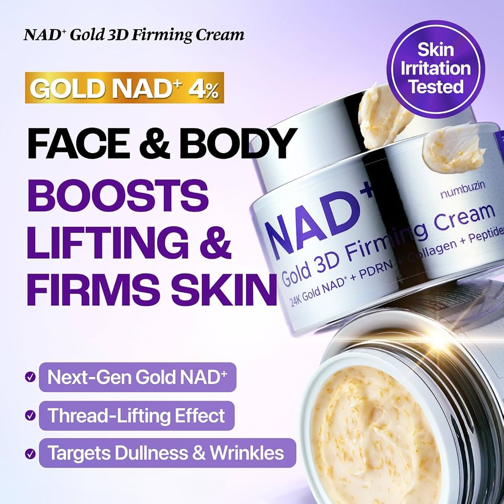 numbuzin No. 9 NAD+ Gold 3D Firming Cream.