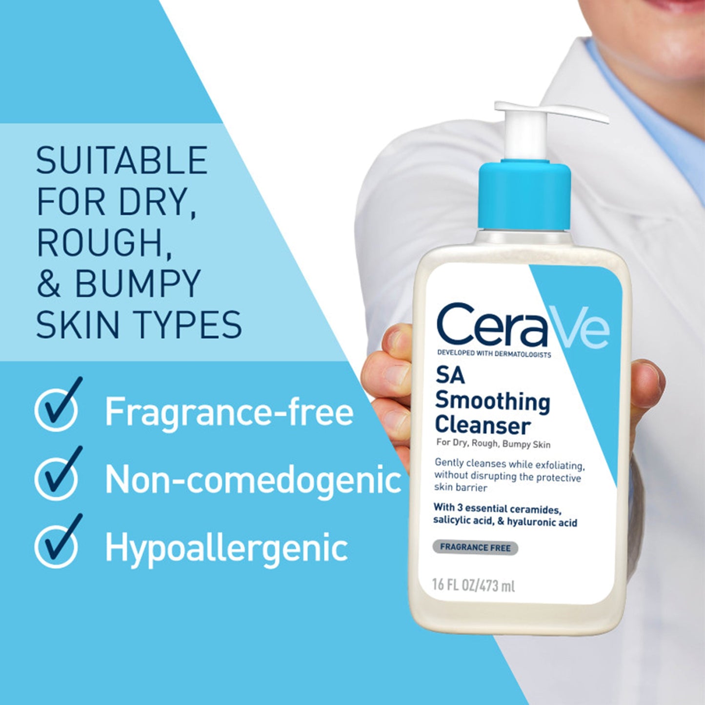 Cerave SA smoothing cleanser 473ml