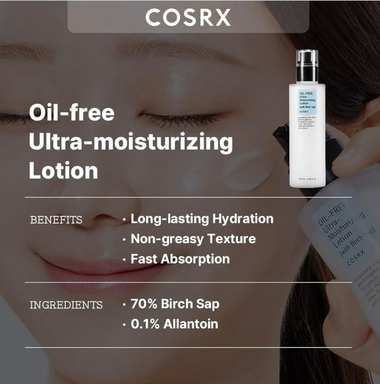 COSRX - OIL-FREE ULTRA-MOISTURIZING LOTION 100ml