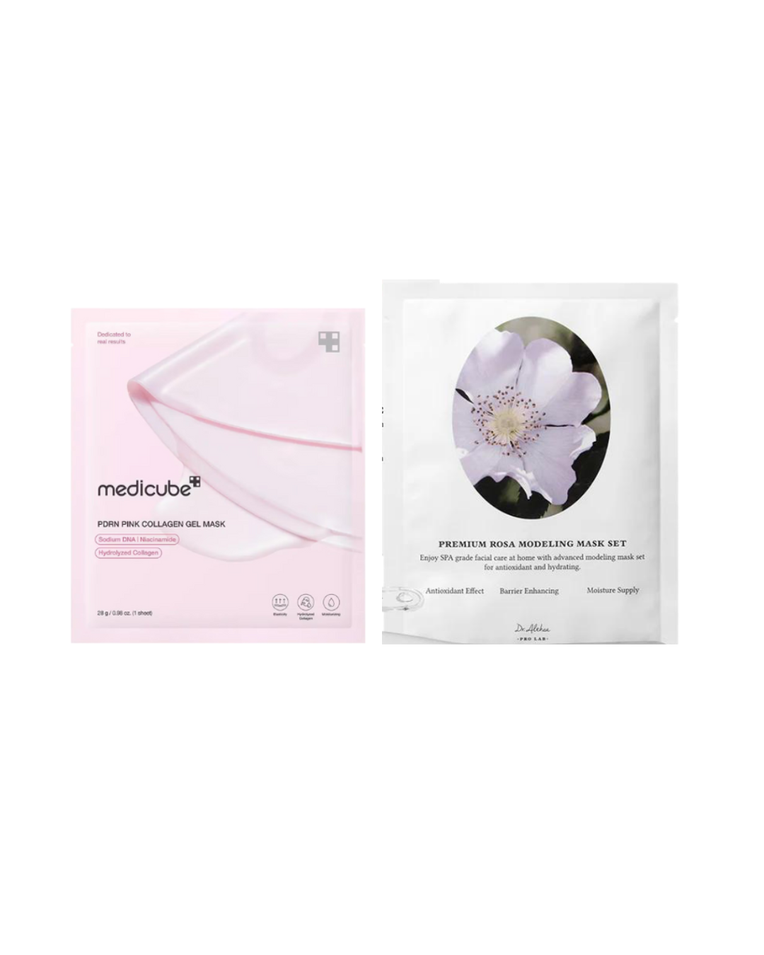 Medicube pink pdrn gel mask+ Dr Althea modeling sheet mask
