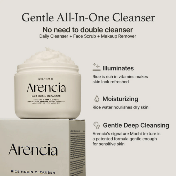 ARENCIA Rice Mucin Face Cleanser 120g
