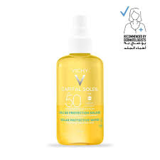 Vichy Capital Soleil Spf50+ solar Protective water hydrating hyaluronic acid
