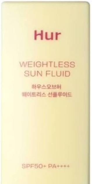 [House of HUR] Weightless Sun Fluid - 50ml (SPF50+ PA++++)