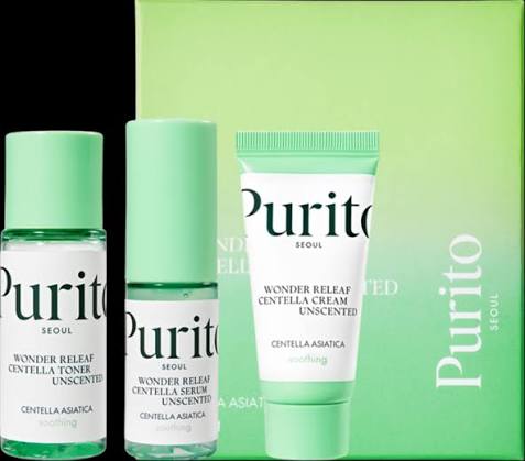 Purito SEOUL, Wonder Releaf Centella Mini Kit Unscented