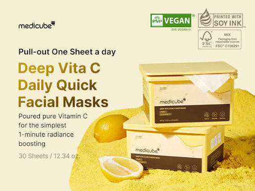 Medicube deep vita C daily quick facial mask