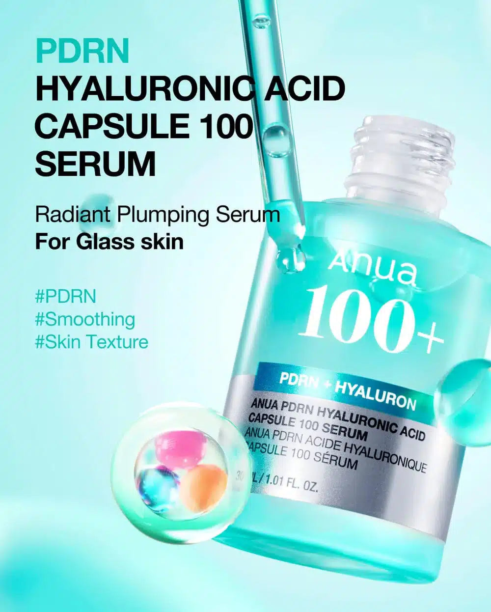 ANUA PDRN HYALURONIC ACID CAPSULE 100 SERUM (10ML) without box