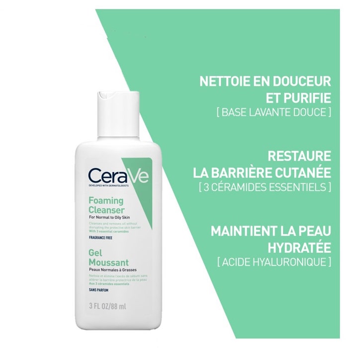 CeraVe Foaming Cleanser For Normal To Oily Skin 88ml