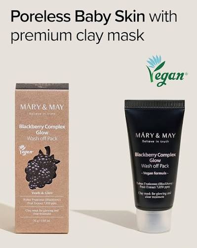 Mary and may blackberry complex glow mask mini(without box)