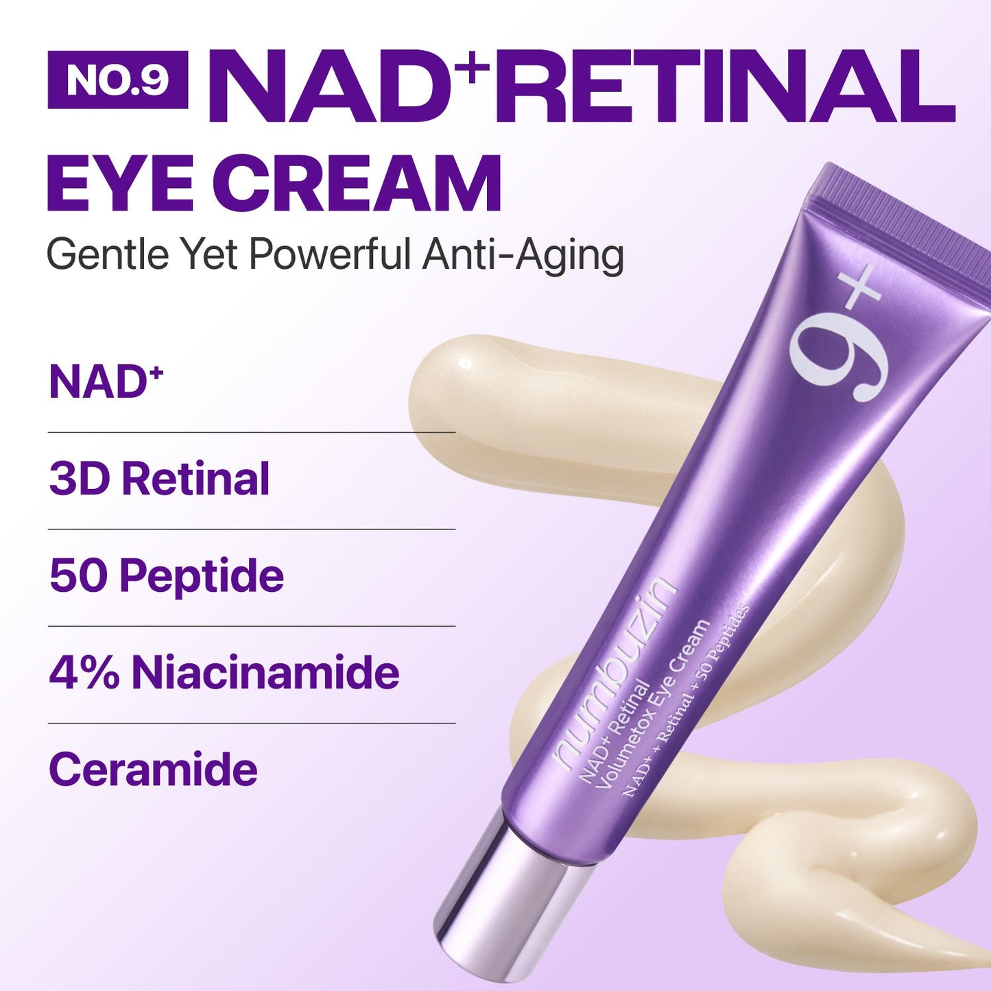 Numbuzin No.9 NAD+ Retinal Volumetox Eye Cream Tube 20Ml