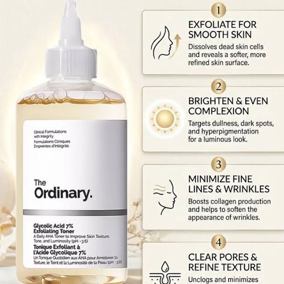 The Ordinary Glycolic Acid 7% Exfoliating Toner – 100ml