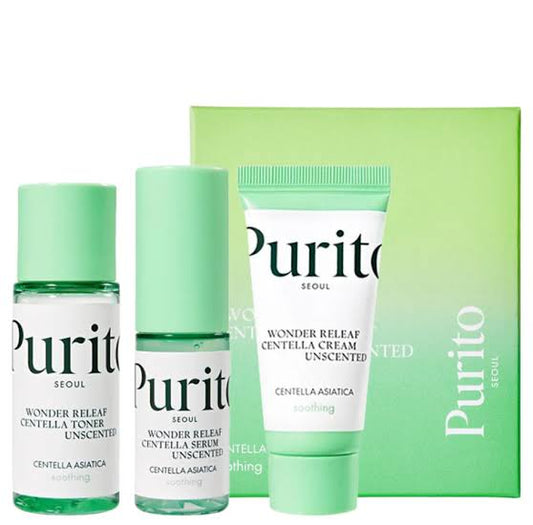 Purito SEOUL, Wonder Releaf Centella Mini Kit Unscented
