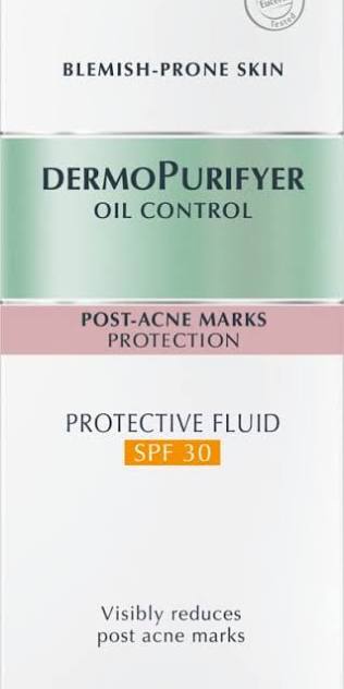 Eucerin dermopurifying oil control protective fluid post acne marks
