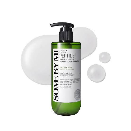 SOME BY MI Cica Peptide Anti Hair Loss Derma Scalp Shampoo.