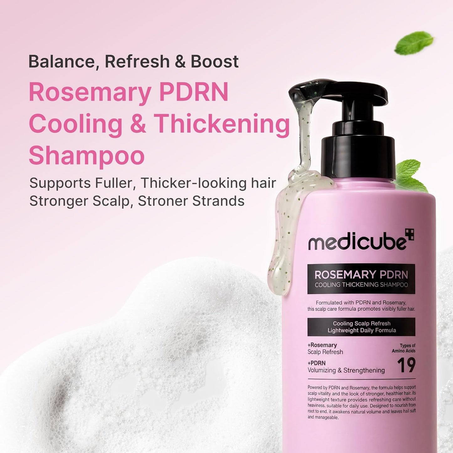 Rosemary PDRN Cooling Thickening Shampoo 400ml