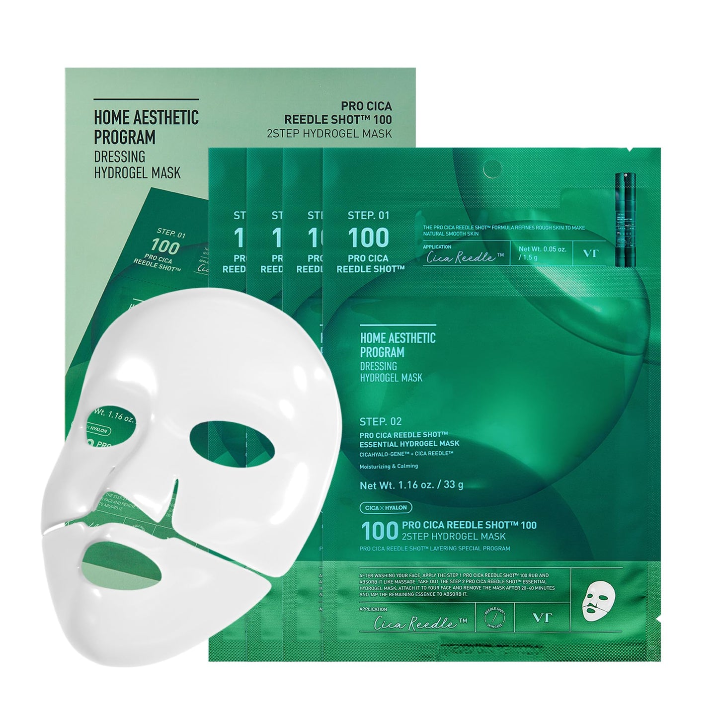 VT Cosmetics Pro Cica Reedle Shot 100 2 Step Hydrogel Mask